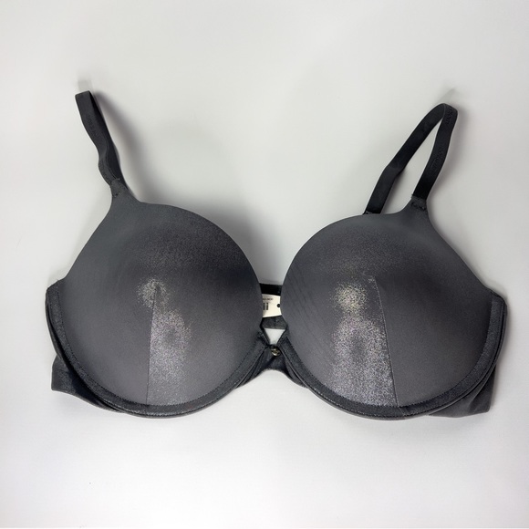 Sparkly Silver Gray PushUp Bra Adore Me Size 34DD - Picture 3 of 6